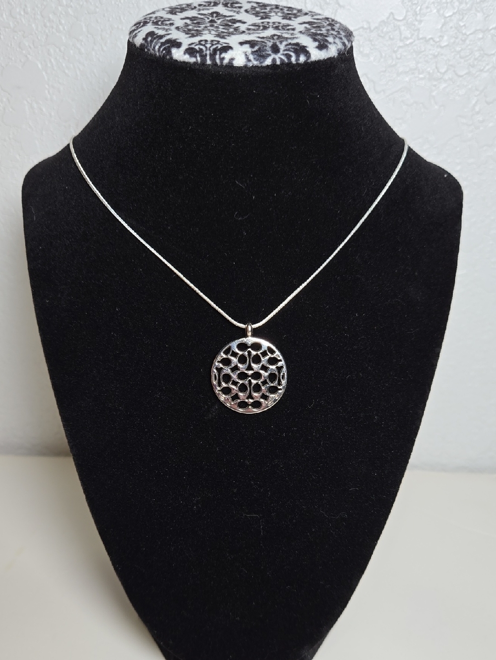 COACH Charm on Sterling Silver Necklace